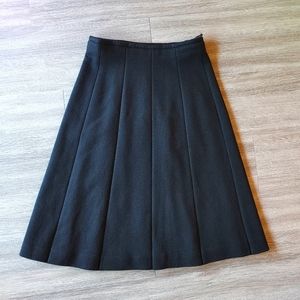 SALVATORE FERRAGAMO Classic Black A Line Midi Skirt